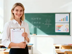 Mężczyzna w garniturze w nowoczesnym gabinecie urzędu miasta, symbolizujący pracę samorządowca.